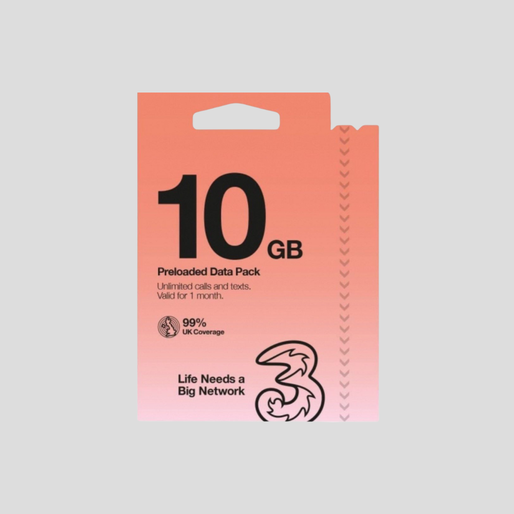 3UK 英國 5G 30日 數據卡