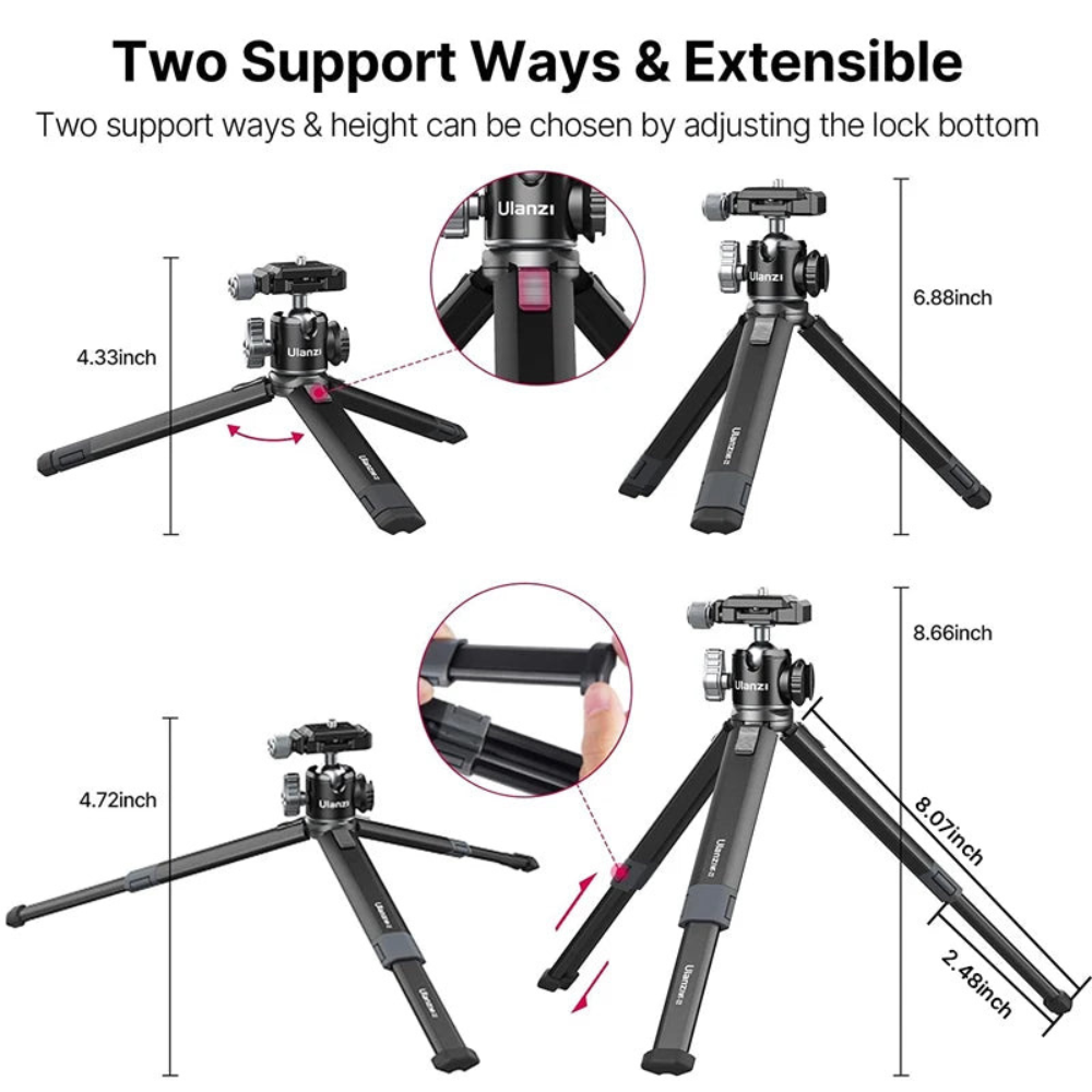 Metal Tripod With Ballhead Extendable