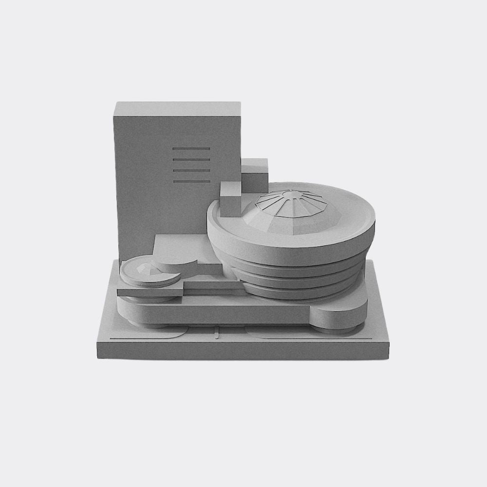 Guggenheim Museum Model: Handcrafted Cement Architecture Sculpture
