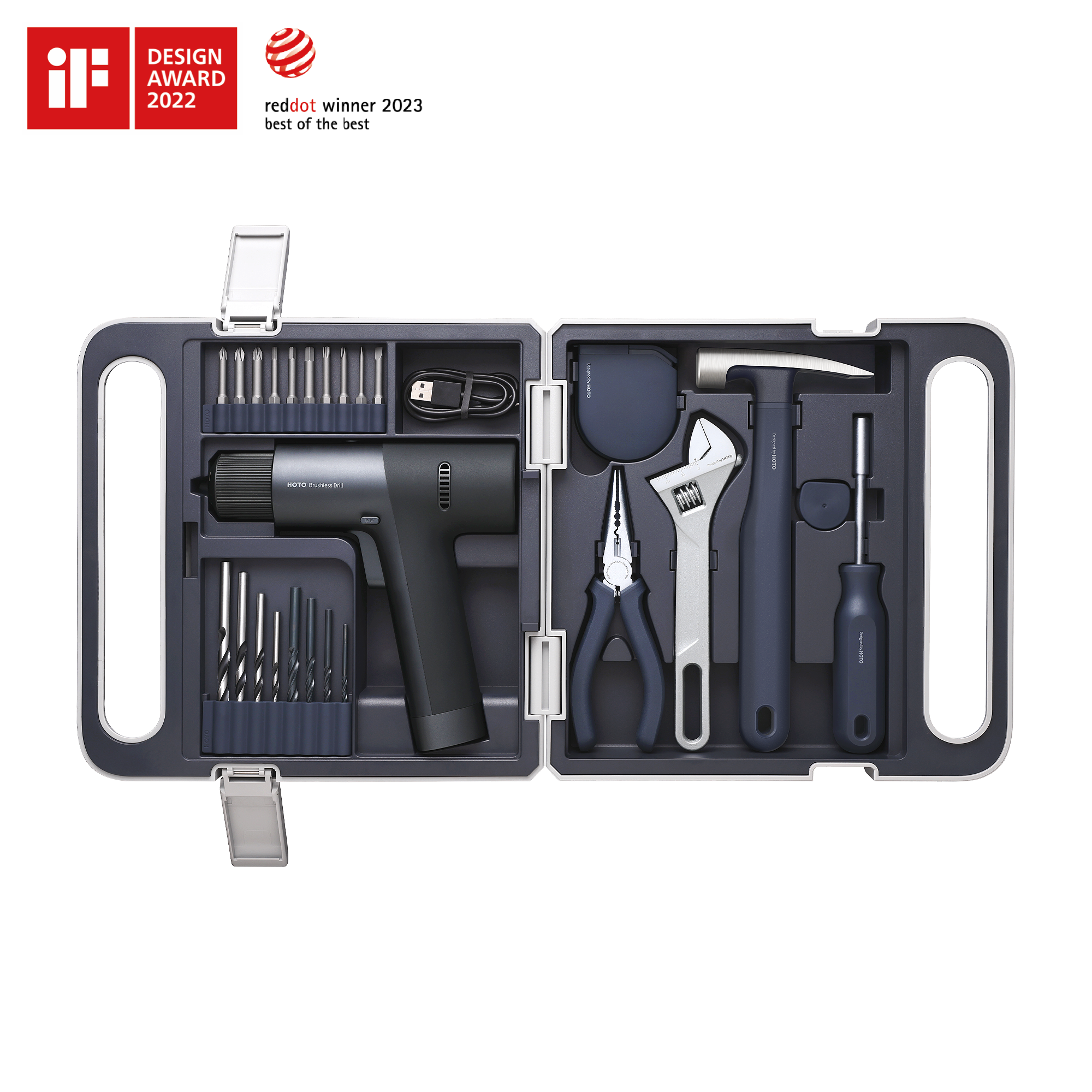 12V Brushless Drill Tool Set Hoto product image
