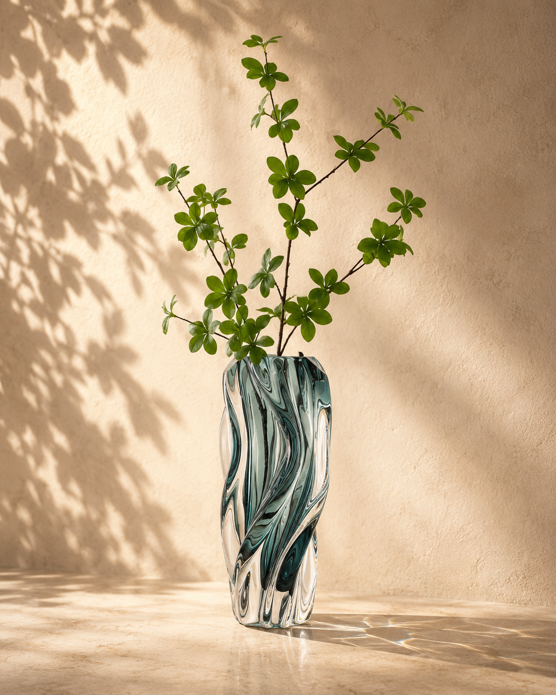 Emerald Flow Vase