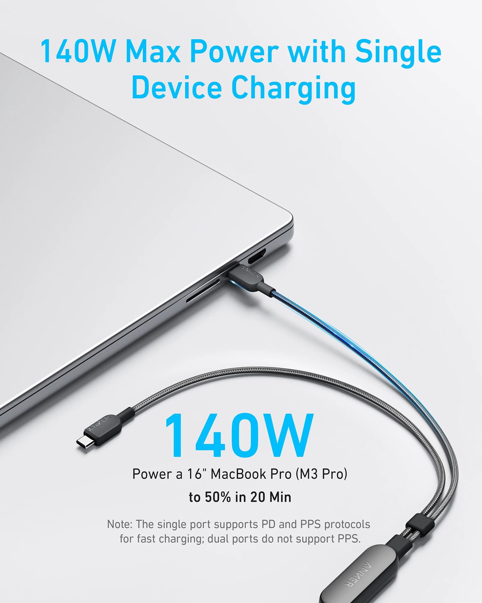 Anker 二合一 USB C 線纜