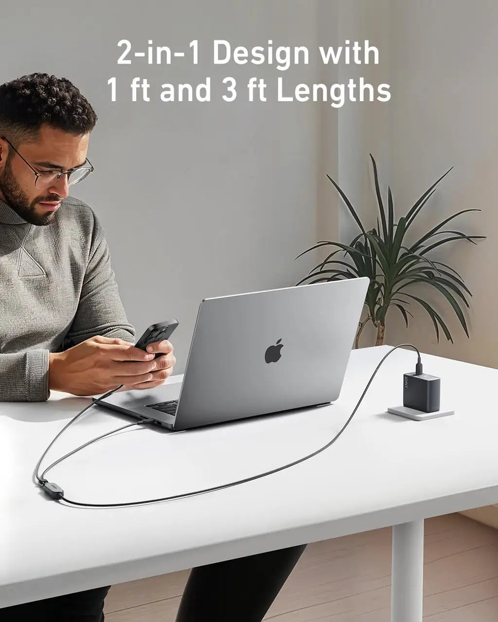 Anker 二合一 USB C 線纜