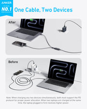 Anker 二合一 USB C 線纜