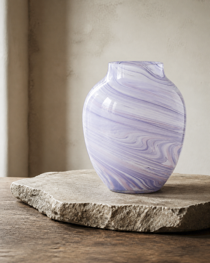 Lavender Round Vase wabi-sabi lifestyle image