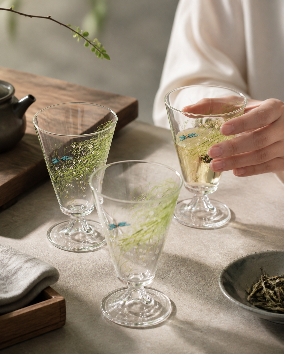 Yunchang Stemmed Cup tea ritual mood shot