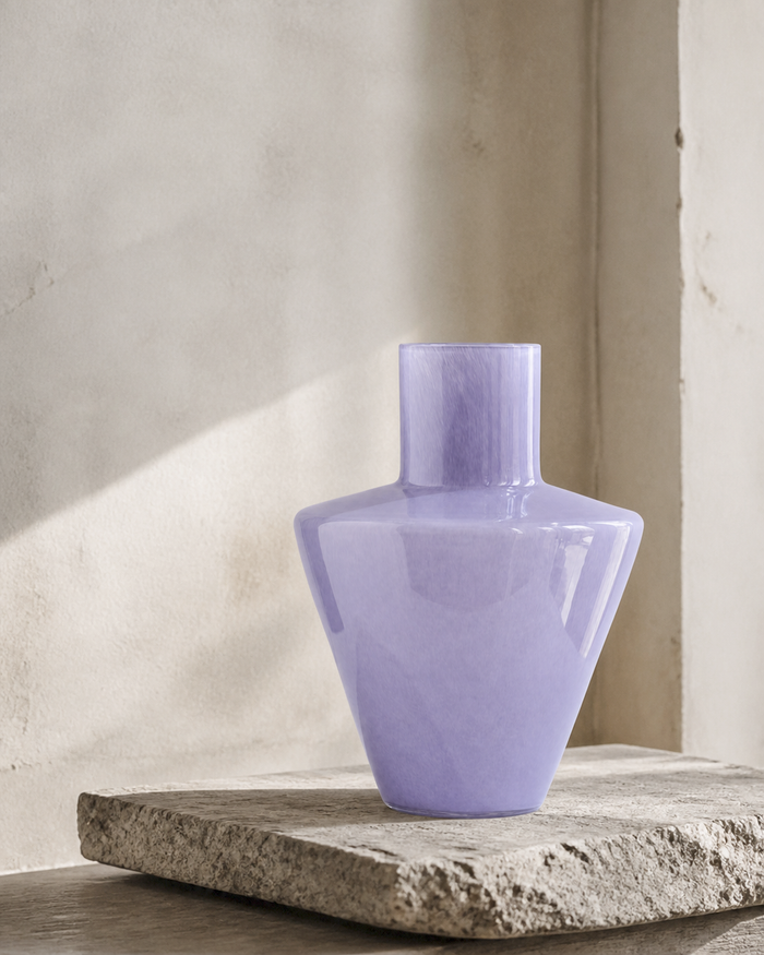 Lavender Shoulder Vase wabi-sabi lifestyle image
