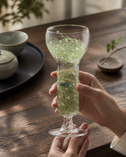 Yuechan Stemmed Cup tea ritual mood shot