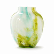 Brutaluxe Hua Ban Ni Green Aqua Round Vase product image