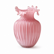 Brutaluxe Hua Ban Ni Ribbed Pink Crown Vase product image
