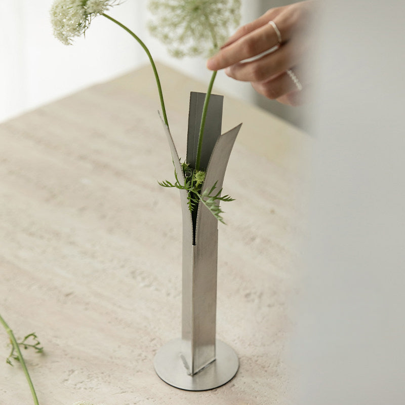 Nordic Stainless Steel Flower Vase product image