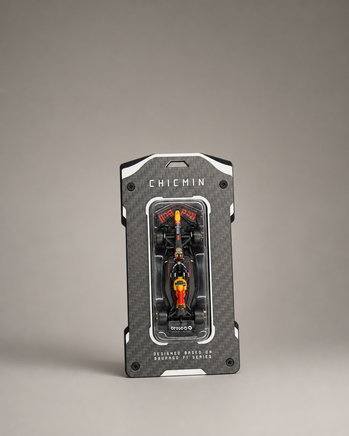 CHICMIN display hanger with F1 model car